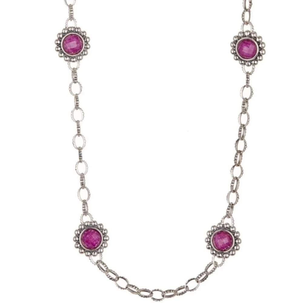 LAGOS 🎉HP🎉 Sterling Silver Maya Charoite Station Necklace